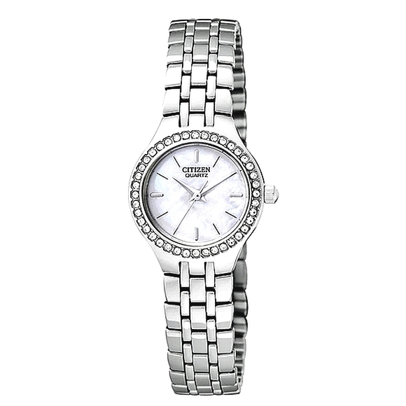 NWT CITIZEN WOMEN'S WATCH EJ6040-51D, w/ MOTHER OF PEARL & SWAROVSKI CRYSTALS - Picture 3 of 10
